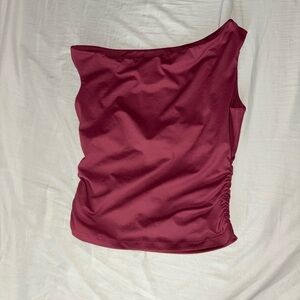 Elegant Off-Shoulder Burgundy Top